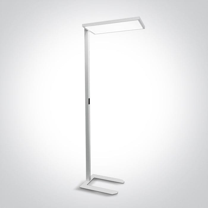 White 60w Floor Stand Ugr19 Dimmable 230v - Toplightco