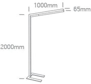 Black 75w Floor Stand Cool White Dimmable 230v - Toplightco