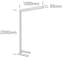 Black 75w Floor Stand Cool White Dimmable 230v - Toplightco