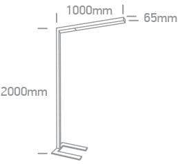 White 75w Floor Stand Cool White Dimmable 230v - Toplightco