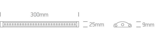 LED Strip Rectangular Warm White LED Dimmable 225lm Aluminium One Light SKU:38103/W - Toplightco