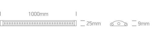 LED Strip Rectangular Warm White LED Dimmable 750lm Aluminium One Light SKU:38110/W - Toplightco