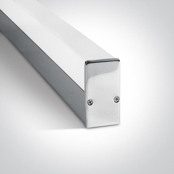 Bathroom Light Chrome Rectangular Cool White LED built in 1650lm 23W Die Cast One Light SKU:38114EL/C - Toplightco