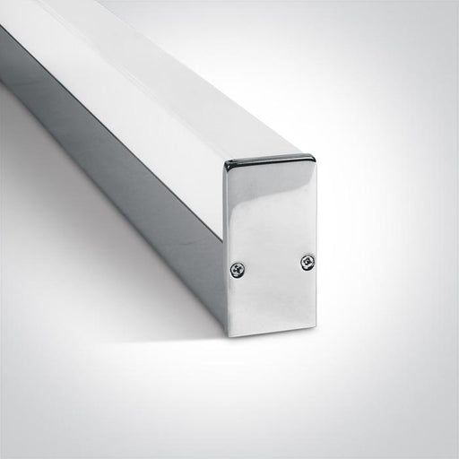 Bathroom Light Chrome Rectangular Cool White LED built in 1650lm 23W Die Cast One Light SKU:38114EL/C - Toplightco