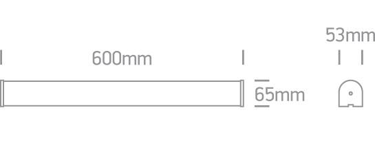 Bathroom Light Chrome Rectangular Warm White LED built in 1300lm 15W Aluminium One Light SKU:38115C/W - Toplightco