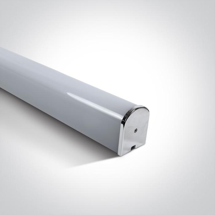 Bathroom Light Chrome Rectangular Warm White LED built in 1300lm 15W Aluminium One Light SKU:38115C/W - Toplightco