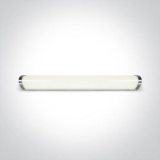 Chrome Linear Bathroom Mirror Light Led Cool White 16w Ip44 230v - Toplightco