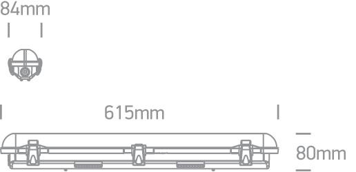 Floodlight Grey Rectangular Cool White LED Outdoor LED built in 1200lm 15W PC One Light SKU:38118M/C - Toplightco