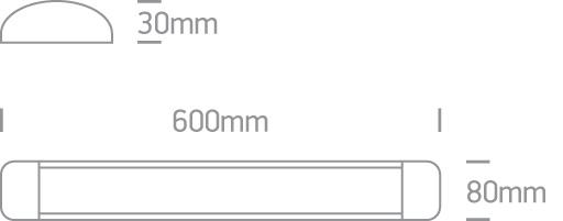 Linear Light White Rectangular Cool White LED built in 1800lm 20W Aluminium One Light SKU:38120L/W/C - Toplightco