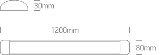 Linear Light White Rectangular Warm White LED built in 3000lm 35W Aluminium One Light SKU:38135L/W/W - Toplightco