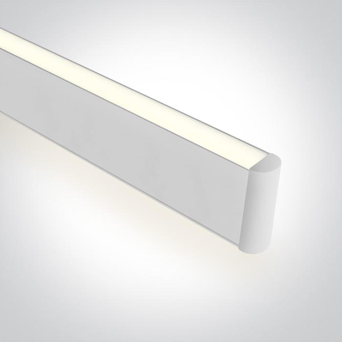 Linear Light White Rectangular Cool White LED built in 3600lm 40W Aluminium One Light SKU:38140AU/W/C - Toplightco