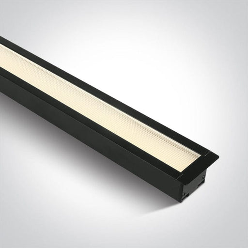 Recessed Linear Light Black Rectangular Warm White LED built in 3800lm 40W Aluminium One Light SKU:38145AR/B/W - Toplightco