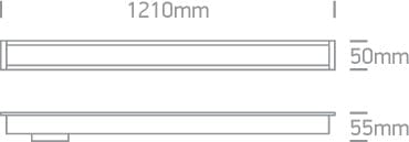 Recessed Linear Light White Rectangular Cool White LED built in 3800lm 40W Aluminium One Light SKU:38145AR/W/C - Toplightco