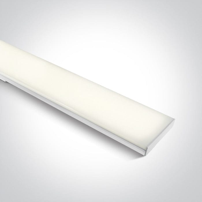 Linear Light White Rectangular Cool White LED built in 4800lm 48W Aluminium One Light SKU:38148N/C - Toplightco