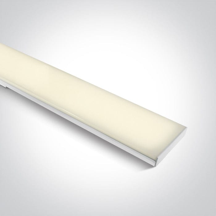 Linear Light White Rectangular Warm White LED built in 4800lm 48W Aluminium One Light SKU:38148N/W - Toplightco