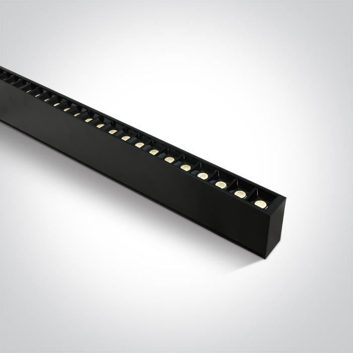 Linear Light Black Rectangular Warm White LED built in 3800lm 40W Aluminium One Light SKU:38150B/B/W - Toplightco