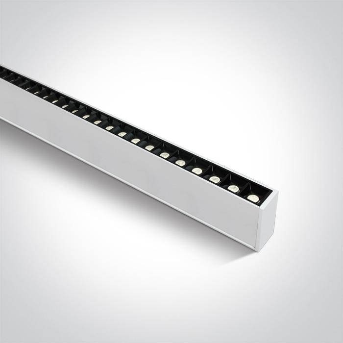 Linear Light White Rectangular Cool White LED built in 3800lm 40W Aluminium One Light SKU:38150B/W/C - Toplightco
