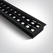 Recessed Linear Light Black Rectangular Cool White LED built in 4000lm 40W Aluminium One Light SKU:38150BR/B/C - Toplightco
