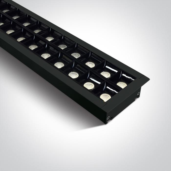 Recessed Linear Light Black Rectangular Cool White LED built in 4000lm 40W Aluminium One Light SKU:38150BR/B/C - Toplightco