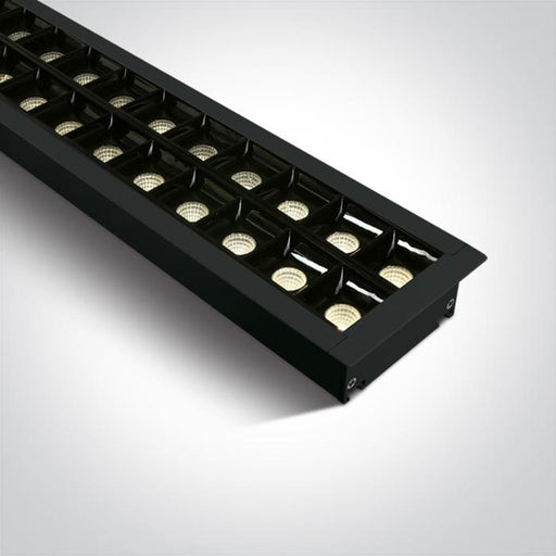 Recessed Linear Light Black Rectangular Warm White LED built in 4000lm 40W Aluminium One Light SKU:38150BR/B/W - Toplightco
