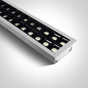 Recessed Linear Light White Rectangular Cool White LED built in 4000lm 40W Aluminium One Light SKU:38150BR/W/C - Toplightco