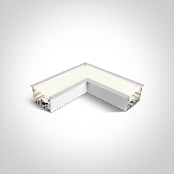 Linear Light Corner Piece White Rectangular Cool White LED built in 720m 8W Aluminium One Light SKU:38152RC/W/C - Toplightco
