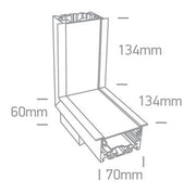 Linear Light ceiling to wall Corner White Rectangular Warm White LED built in 900m 10W Aluminium One Light SKU:38152RL/W/W - Toplightco