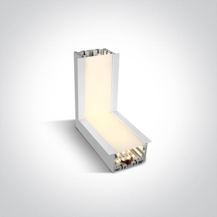 Linear Light ceiling to wall Corner White Rectangular Warm White LED built in 900m 10W Aluminium One Light SKU:38152RL/W/W - Toplightco