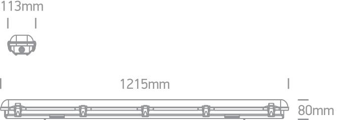 Floodlight Grey Rectangular Cool White LED Outdoor LED built in 4800lm 60W PC One Light SKU:38236M/C - Toplightco