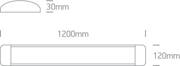 Linear Light White Rectangular Warm White LED built in 4200lm 48W Aluminium One Light SKU:38248L/W/W - Toplightco