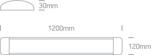 Linear Light White Rectangular Warm White LED built in 4200lm 48W Aluminium One Light SKU:38248L/W/W - Toplightco