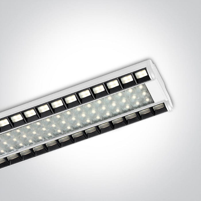 White Led 80w Cool White Ip20 230v Adjustable One Light SKU:38280/W/C - Toplightco