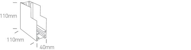 Black Corner Wall To Wall (in) For 42001 / 42002 One Light SKU:42012B/B - Toplightco