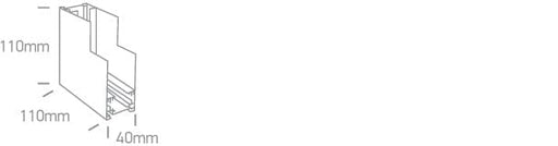 Black Corner Wall To Wall (in) For 42001 / 42002 One Light SKU:42012B/B - Toplightco