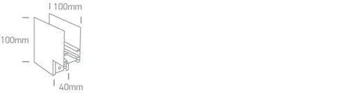 Black Corner Wall To Wall (out) For 42001 / 42002 One Light SKU:42012C/B - Toplightco