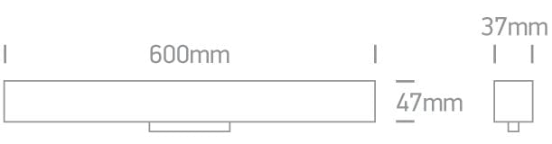 Black 25w Linear Light Warm White 48v Ip20 Dali One Light SKU:42100BL/B/W - Toplightco