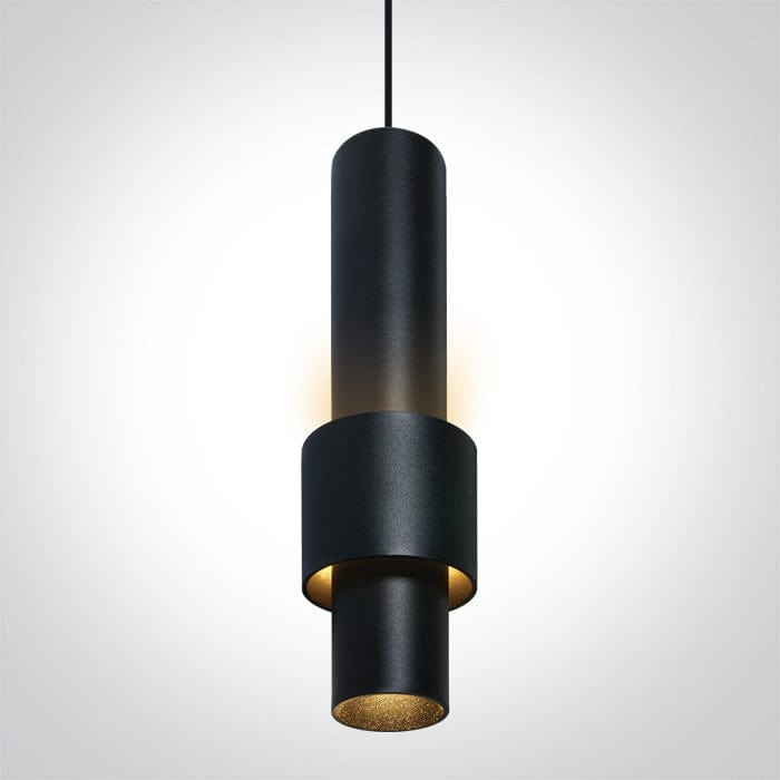 Black 7w Pendant Light Warm White 48v Ip20 Dark Light One Light SKU:42132/B/W - Toplightco