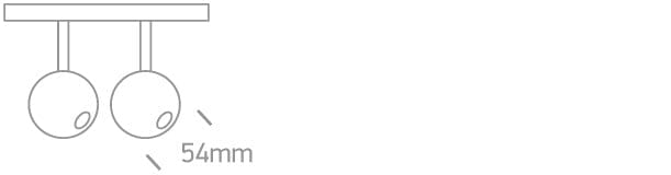 Black 2x7w Warm White 48v Ip20 Adjustable One Light SKU:42134A/B/W - Toplightco