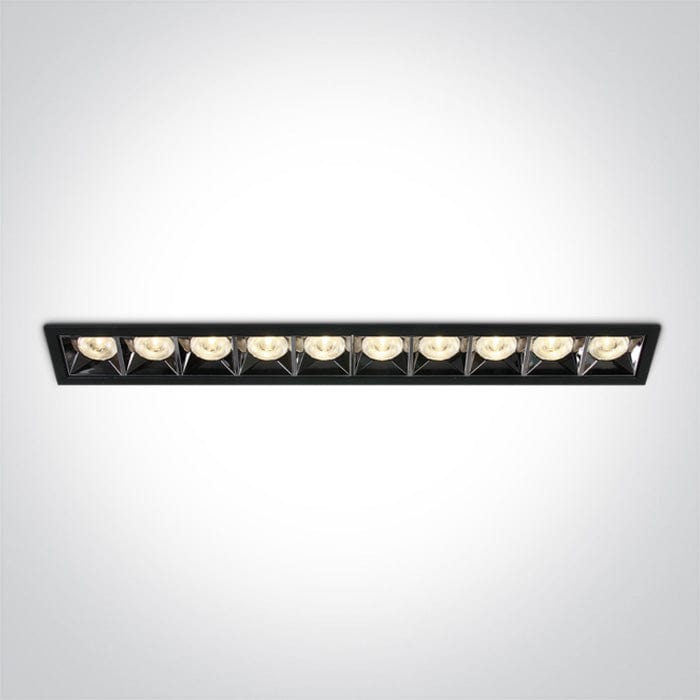 LED Spotlight Black Rectangular Warm White LED built in 3200lm 40W Die Cast One Light SKU:50006B/B/W - Toplightco