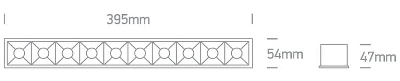 LED Spotlight Black Rectangular Warm White LED built in 3200lm 40W Die Cast One Light SKU:50006B/B/W - Toplightco