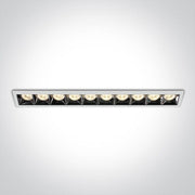 LED Spotlight White Rectangular Warm White LED built in 3200lm 40W Die Cast One Light SKU:50006B/W/W - Toplightco