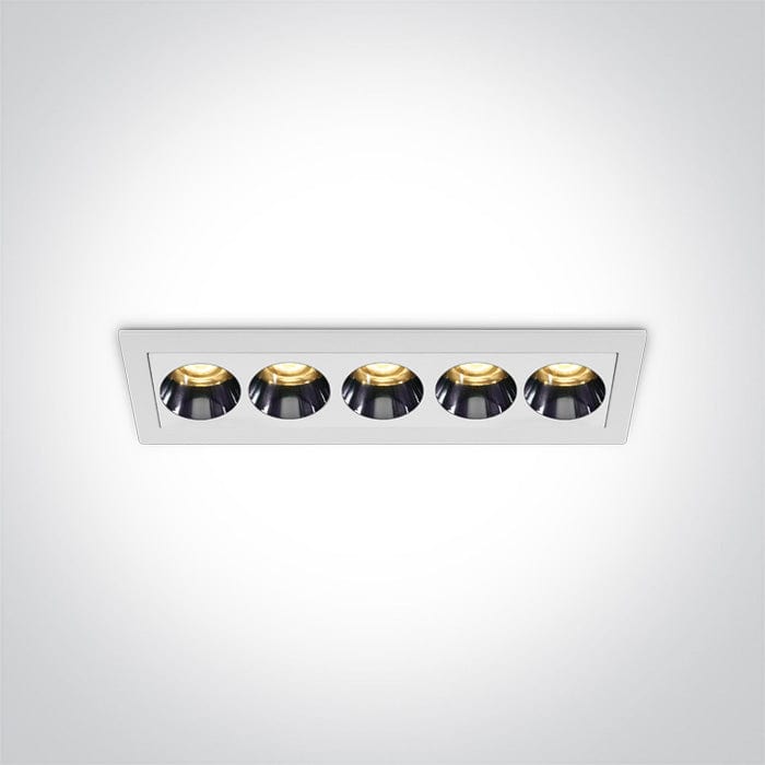 White 12W Low Glare recessed spotlight, IP20.

Complete with 700mA driver.

 One Light SKU:50012H/W/W