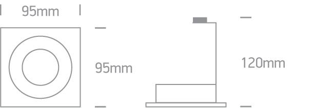 Spotlight Aluminium Rectangular Replaceable lamp 50W Aluminium One Light SKU:50105ALG/AL - Toplightco