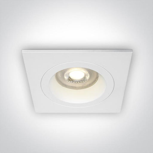 Spotlight White Rectangular Replaceable lamp 50W Aluminium One Light SKU:50105ALG/W - Toplightco