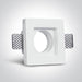 Spotlight White Rectangular Replaceable lamp 50W Gypsum One Light SKU:50105GT1 - Toplightco