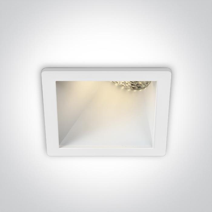 Spotlight White Rectangular Replaceable lamp 10W Aluminium One Light SKU:50105MA/W/W - Toplightco