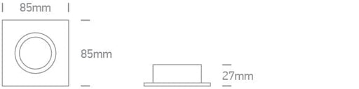 Black IP65 Bathroom Recessed MR16 spotlight with GU10 lampholder. One Light SKU:50105R1/B