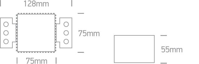 Spotlight White Rectangular Replaceable lamp 10W Die Cast One Light SKU:50105RM - Toplightco