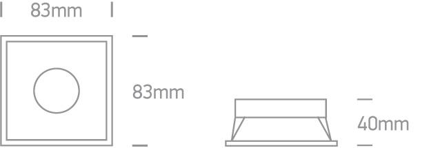 Spotlight White Rectangular Replaceable lamp 50W Die Cast One Light SKU:50105TG/W - Toplightco