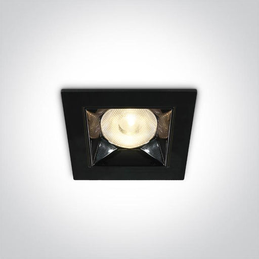 LED Spotlight Black Rectangular Warm White LED built in 480lm 6W Die Cast One Light SKU:50106B/B/W - Toplightco